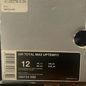 Nike air total max uptempo (Limited edition) Air Attack  size 12 o.8/10
